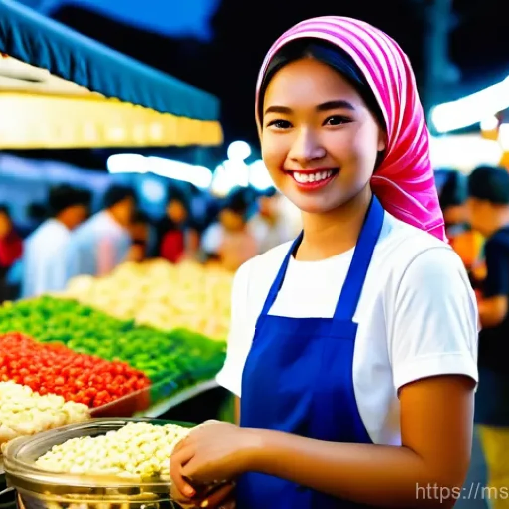 마이크로 프랜차이즈와 국제 시장 진입 - **Prompt 1: A Thriving Micro-Entrepreneur at a Malaysian Night Market**
    "A vibrant and bustling ...